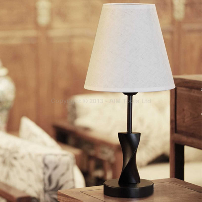 Modern Wood Bedside Table Lamp