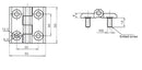 Industrial Hinges with Zinc Alloy 50x50mm 1 Pair