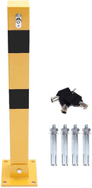 Yellow & Black  Car Parking Space Lock Bollard freeshipping - Aimtools