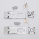 Hasp and Staple Gate Cupboard Chrome 4" 2PCs