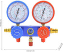Manifold Gauge Set, with Hose, Air Conditioning Refrigerant Diagnostic Fluor Manifold Table Gauge