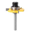 45° Joint Router Bit & 2Pcs Tongue and Groove Set 1/4" 1-1.3/8