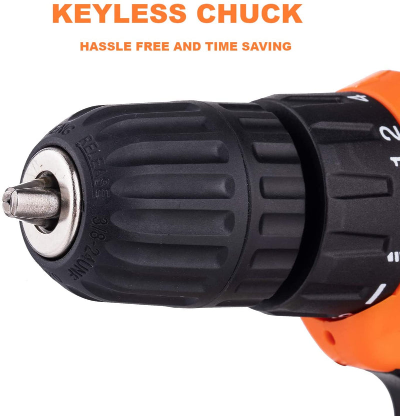 Basics Cordless Drill 10mm Keyless Chuck 12V