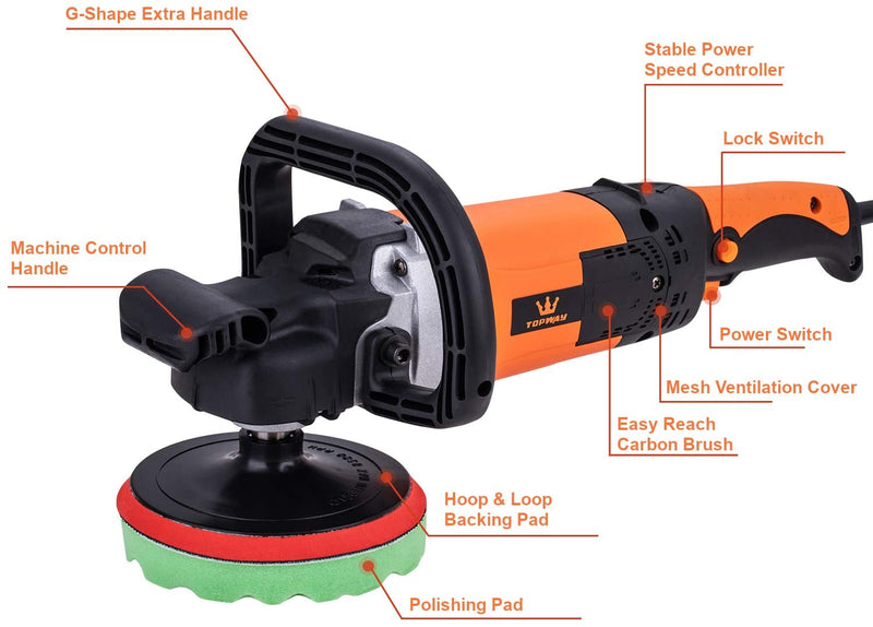 Electric Variable Speed Angle Polisher Sander 150/180mm