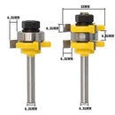 Tongue and Groove Router Bit Set 2PC Set 1/4"