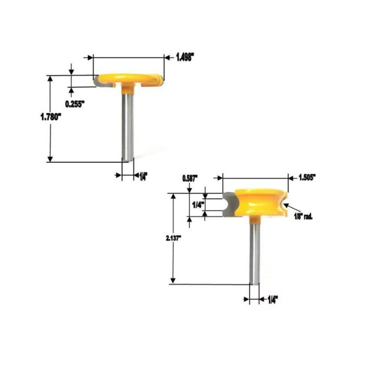 Sourcingmap Fresa CNC In Carburo 1.5mm 2 Flauti – Gambo 3.175mm, Per Incisione Acrilico, PVC, MDF, Legno - 3