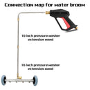 High Pressure Washer Under Car Cleaning Attachment Large Wheels