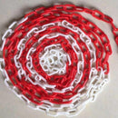 Red And White Barrier Plastic Chain 6mm 50 meters