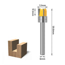 Router Bits Flush Trim With Bearing 3 Blades 7.2+9.5+15+20 12x6mm