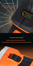 UNI-FIT Cordless Angle Grinder Brushless 2 Batteries 21V