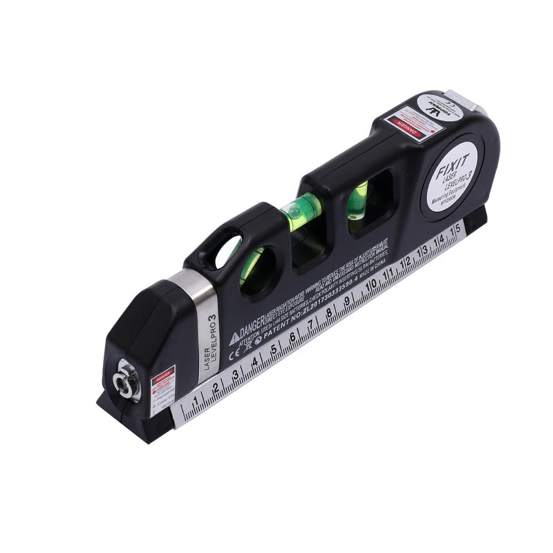 Laser Level Measuring Tape Black 250cm
