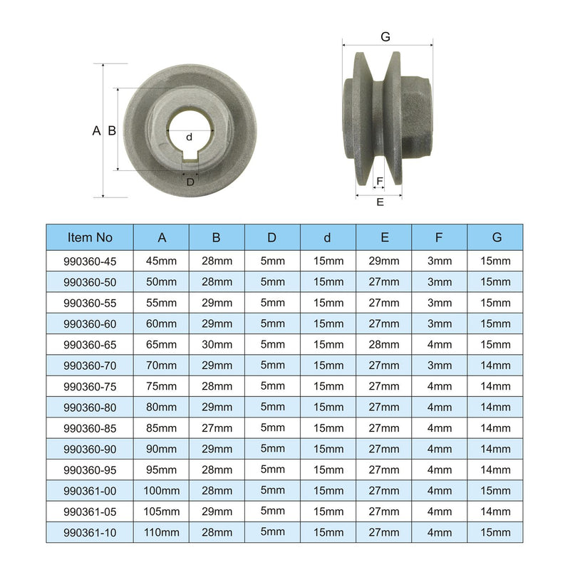 Single Groove Electric Motor Belt Wheel Pulley Aluminium freeshipping - Aimtools