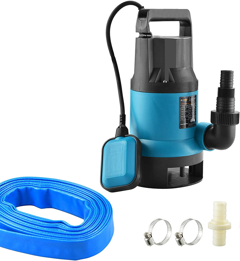 Portable Submersible Pump 400W With 10M Hose 1"