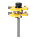 45° Joint Router Bit & 2Pcs Tongue and Groove Set 1/4" 1-1.3/8