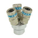 Quick Coupler Manifold Splitter Connector 3 Way