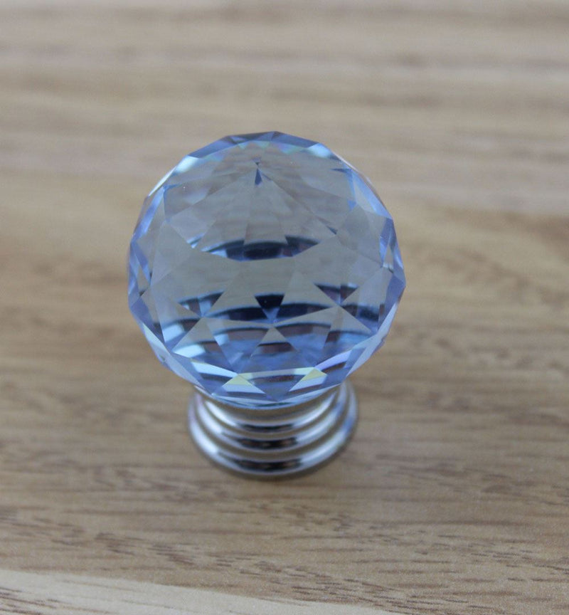 Drawer Knob Crystal - 30mm Blue