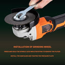 UNI-FIT Cordless Angle Grinder Brushless 2 Batteries 21V