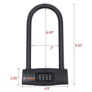 Extra Long Bike Lock U Shape Professional 166mm Black