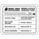 Submersible Sewage Dirty Water Pump With Shredder 1.3KW freeshipping - Aimtools
