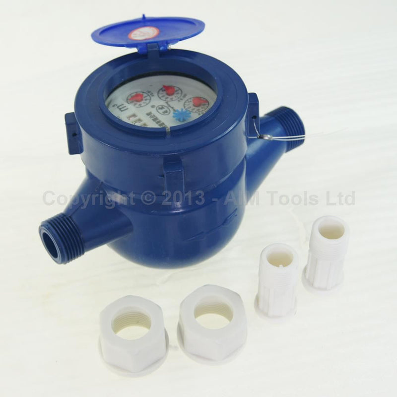Plastic Water Meter Counter 15mm Wet Dial freeshipping - Aimtools