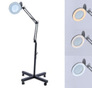 NUF 8X LED Magnifying Light with 60CM Stand 200mm Black-White