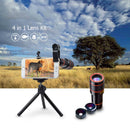 NUF Clip-On Phone Lens 4 In 1 Kit,12X Telescope Camera