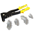Hand Riveter Set In Plastic Case 61pcs