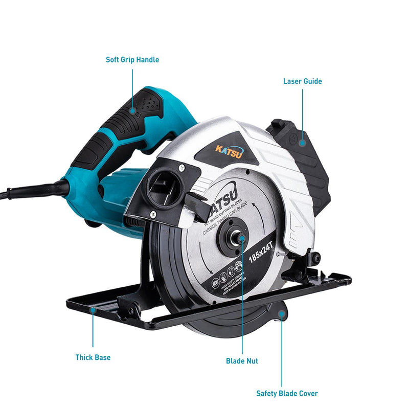 Circular Saw 180mm,1600W With Laser Guide