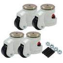 Heavy Machine Levelling Foot Pad Wheels Castors 4PCS SET Screw freeshipping - Aimtools