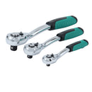 Chrome Vanadium Steel 72Teeth Ratchet Handle Set 3PC