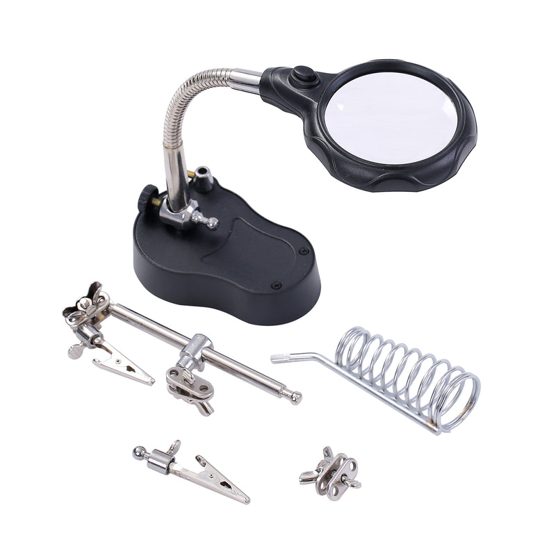 Helping Third Hands Soldering Stand Magnifier Glass Clamps Modelling Stand freeshipping - Aimtools