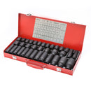 Impact Socket Set 1/2" 35PCs 8~23 Short, 10~32mm Long freeshipping - Aimtools