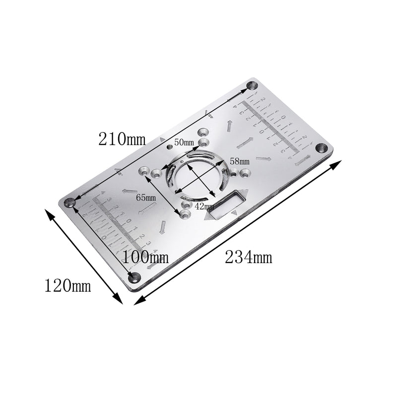 Aluminium Router Trimmer Table Insert Plate For Katsu Trimmers freeshipping - Aimtools