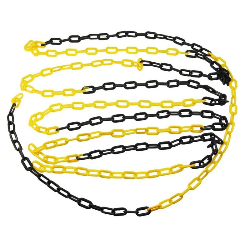 Black & Yellow Barrier Plastic Chain 6mm 50 meters
