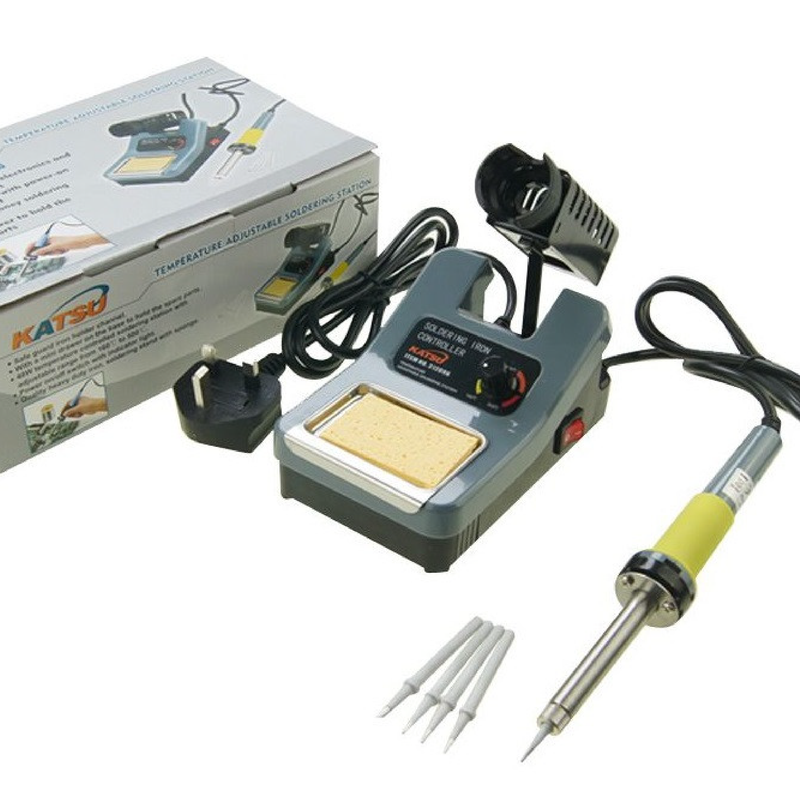 Electric Thermostat Soldering Station 48W With 4 Tips