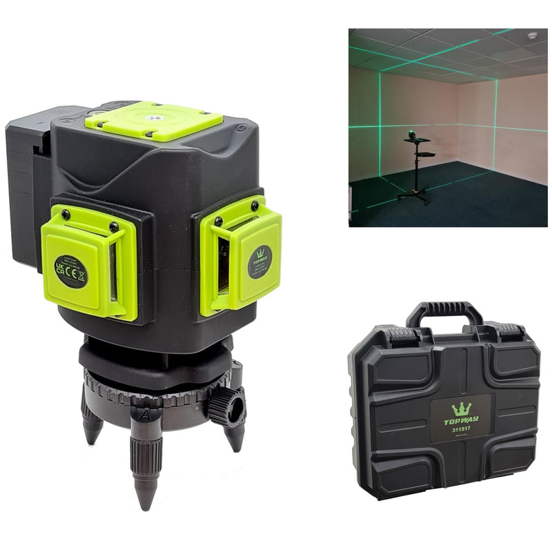 Laser Level 12 Lines with Accessories in Plastic Case