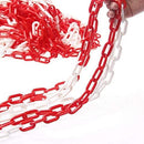 Red And White Barrier Plastic Chain 8mm 25 meters