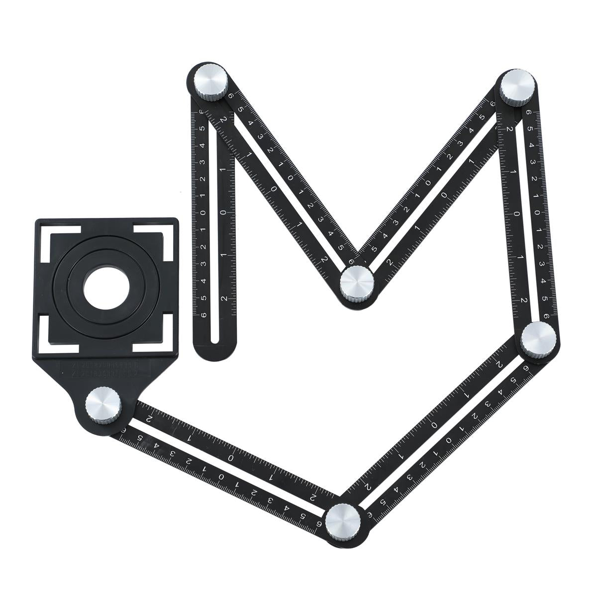 ViewReal Red Aluminum 3D Multi-Angle Measuring Ruler, 7.76 Inches – For Woodworking, Crafting & DIY 4 thumbnail image