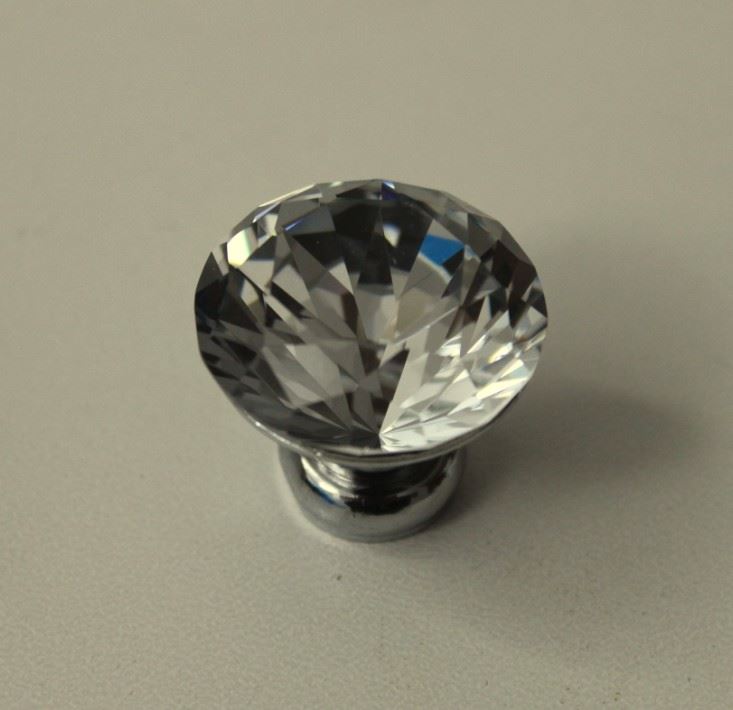 Drawer Knob Crystal - 30mm Translucent