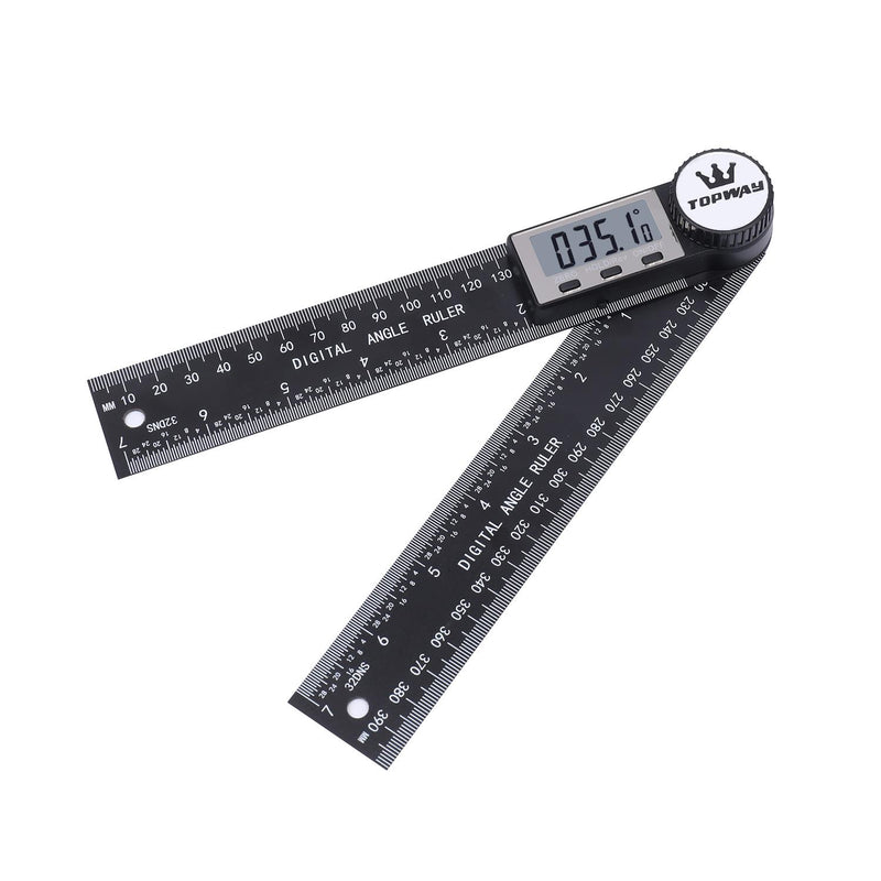Digital Angle Finder Ruler Plastic Black 200mm