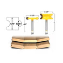 Flute & Bead Canoe Joint Router Bit Set 2PC 1/4"