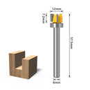 Router Bits Flush Trim With Bearing 3 Blades 7.2+9.5+15+20 12x6mm
