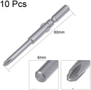 Round Screw Driver Bits 10PCs Pack 6MM Diameter PH00 - 2