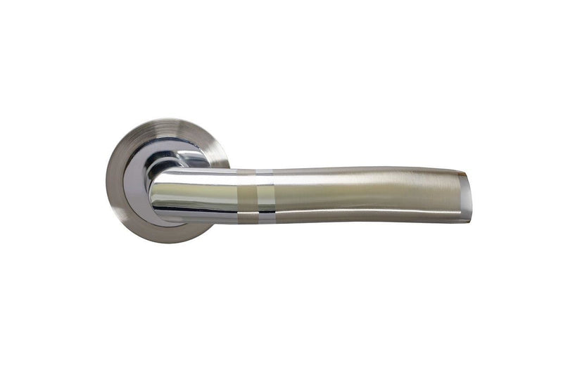 Premium Modern Wave Door Handles Stainless Chrome W Matching Hole Cover