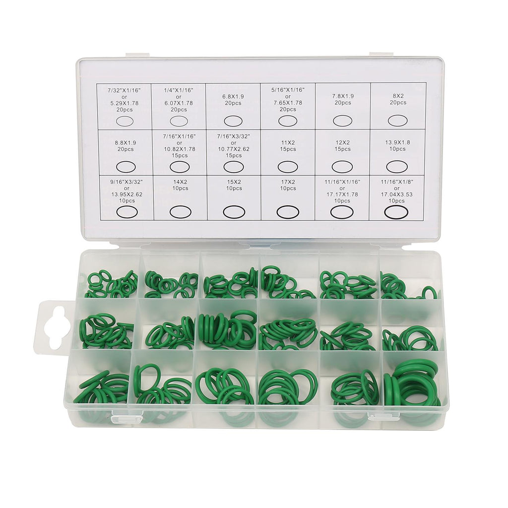 High Quality 270 Pcs O-ring Kit 18 Sizes Green Metric Nitrile