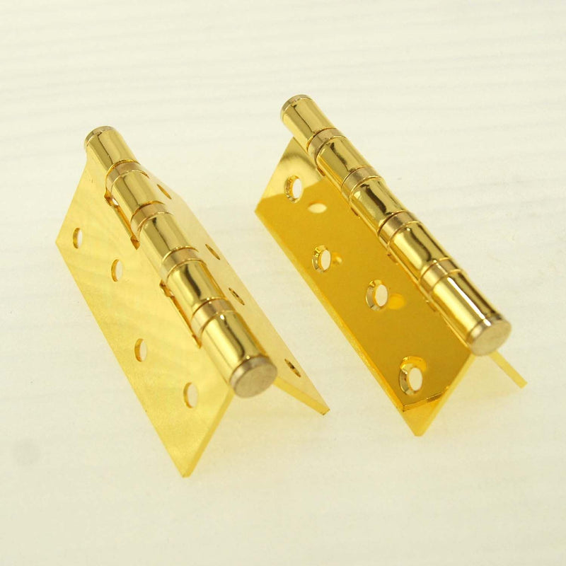 lron Hinges with 4 Bearings 1 Pair- Size: 100mm- Gold