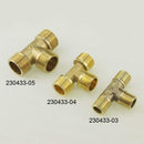 Air Line Brass 3 Way T Shape Male Connector
