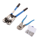 Crimping Pliers 6-50mm With Cable Cutter 9.4" & Wire Terminals Kit 60PCs freeshipping - Aimtools