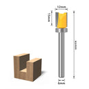 Router Bits Flush Trim With Bearing 3 Blades 7.2+9.5+15+20 12x6mm