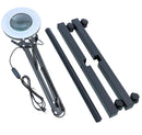 NUF 8X LED Magnifying Light with 60CM Stand 200mm Black-White